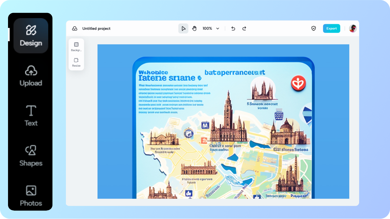 Create tourist information rack cards